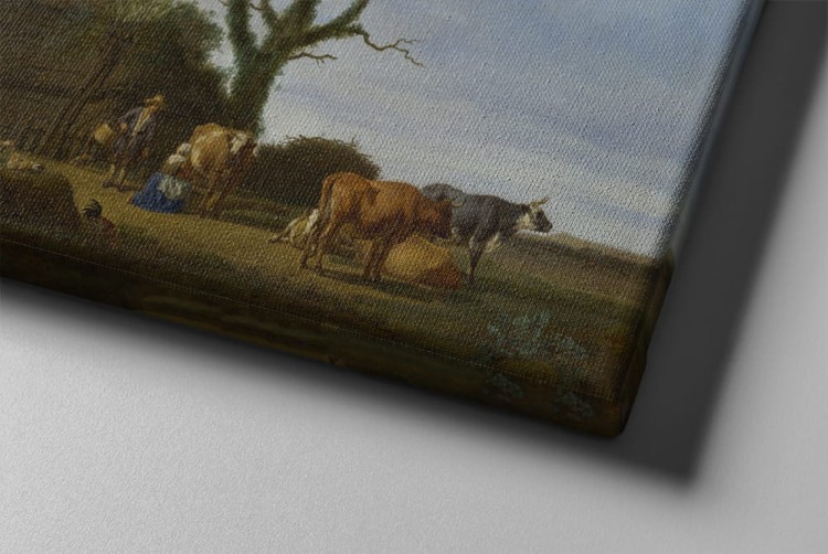 Adriaen van de Velde – Gospodarstwo z martwym drzewem (1)