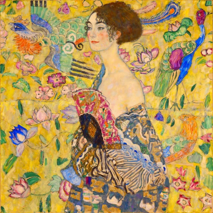 Gustaw Klimt – Dama z wachlarzem – reprodukcja obrazu (1)