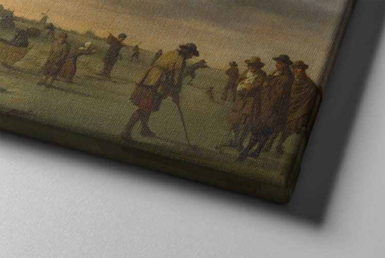 Adriaen van de Velde – Golfiści na lodzie w pobliżu Haarlemu – reprodukcja obrazu (1)
