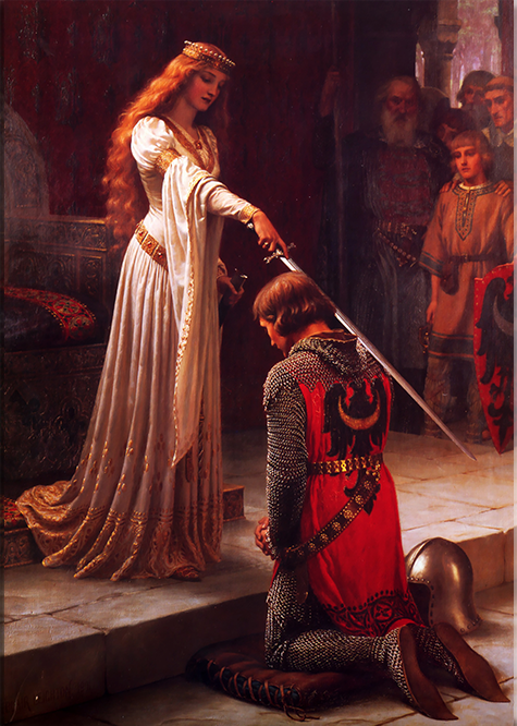 Edmund Blair Leighton – Pasowanie na rycerza – reprodukcja obrazu (1)