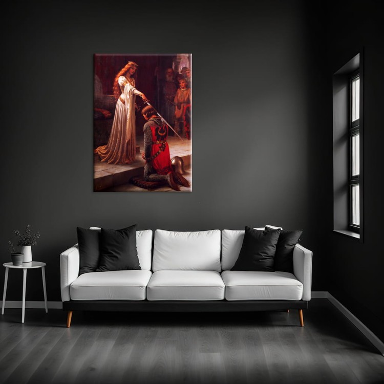 Edmund Blair Leighton – Pasowanie na rycerza – reprodukcja obrazu