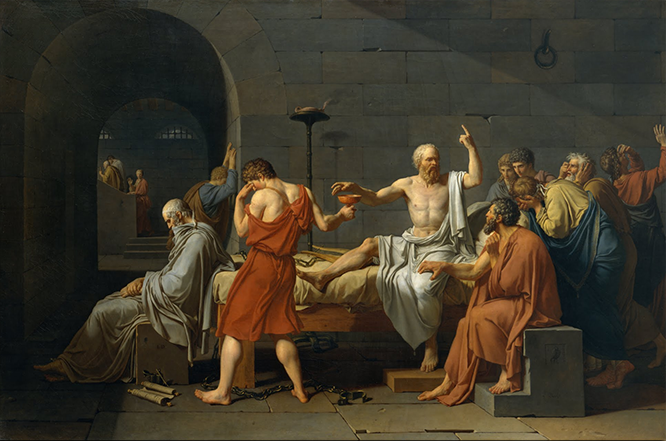 Jacques-Louis David – Śmierć Sokratesa (1)