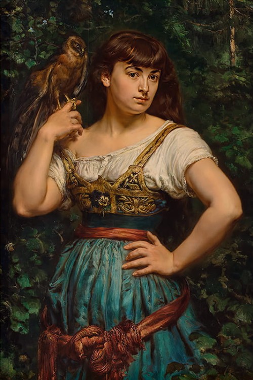 jan-matejko-portret-corki-heleny-z-krogulcem-1882-reprodukcja